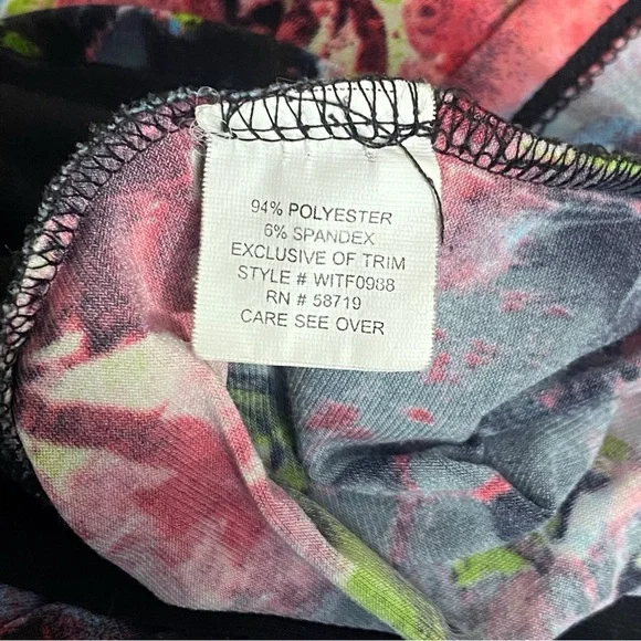 Notations Woman Multicolor Floral 2 pc. look Beaded Accent Knit Top 3X - Picture 8 of 9